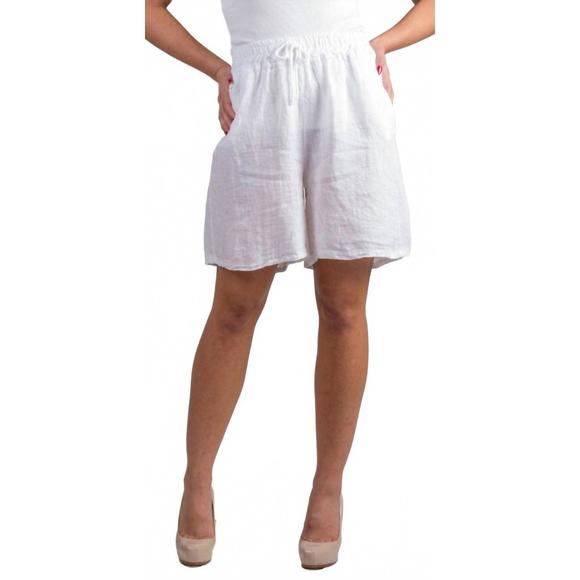 NEW GIGI MODA silvana linen shorts in white